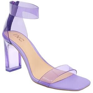 INC INTL Concepts Women Ankle Strap Sandals Makenna Size US 7.5M Lavender Vinyl